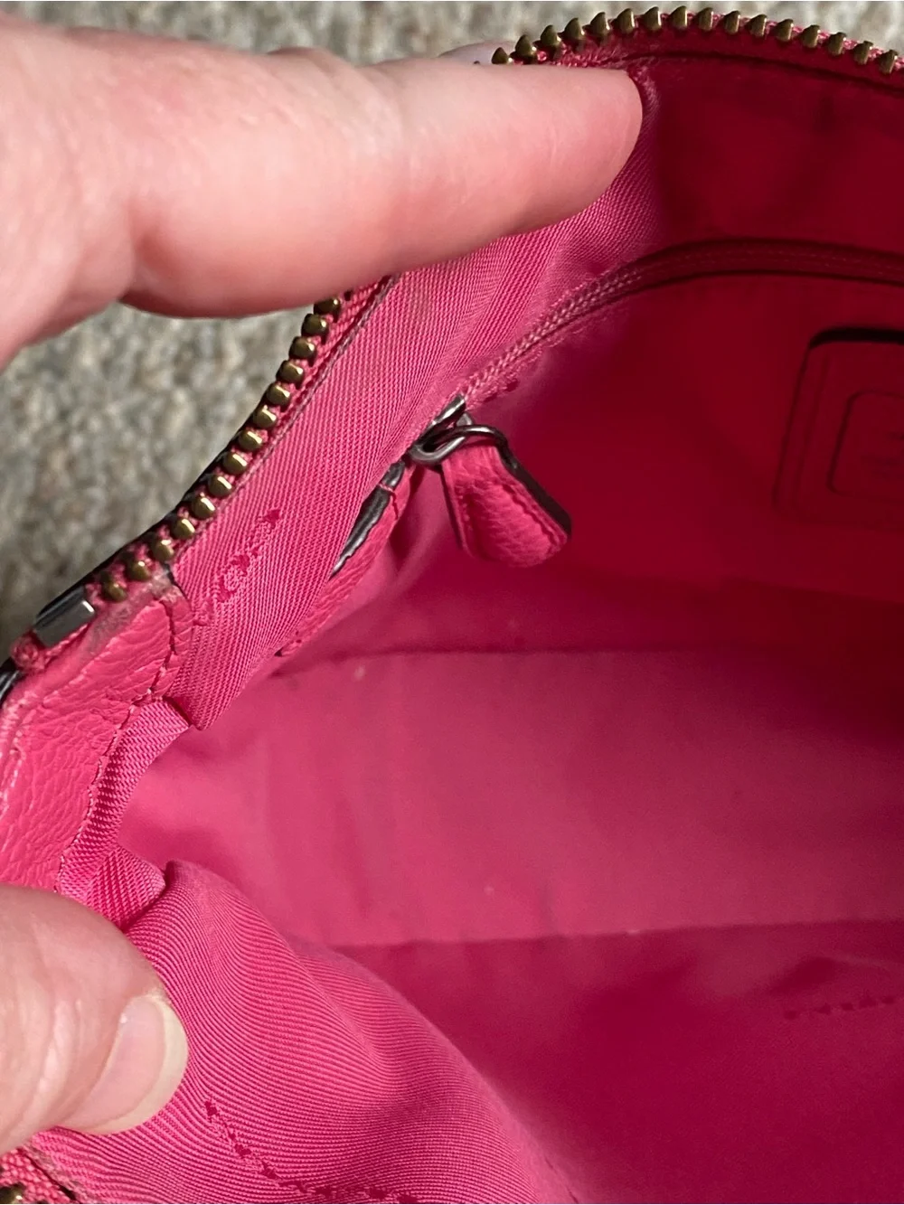 Coach Pink Leather Flower-Stud Crossbody Bag - Picture 12 of 14